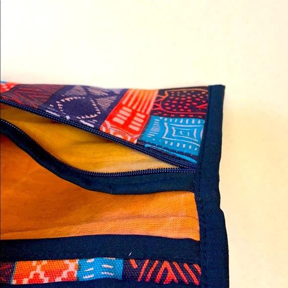 African Canvas Wallet | Tribal Clutch Bag Passport Holder Unisex Money Pouch - Picture 4 of 9
